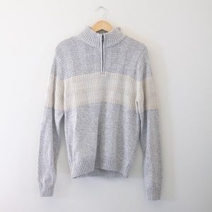 Buckle BKE Boyfriend Style Long Sleeved Light Grey Zip in Size M / Medium